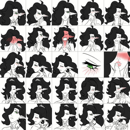 25 B&W Expression Sheet