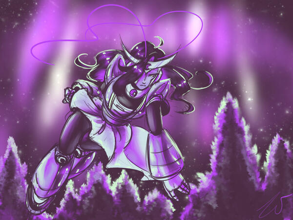 Full-body, painted, simple background