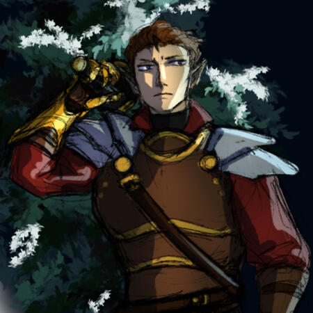 Bust, colored, simple shading, simple background